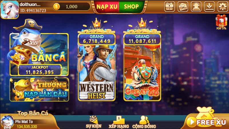 Khuyến mãi hấp dẫn dành cho tất cả hội viên cổng game